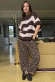 Scamp Leopard Demi Bloom Pant Camel -